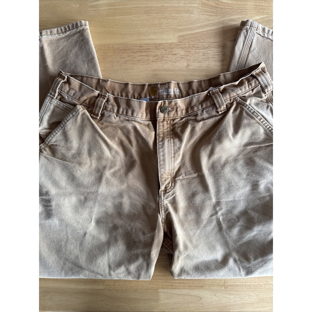 Carhartt DISTRESSED‎ naturally Sun bleached 40x30 Relaxed Fit Canvas Cargo Pant